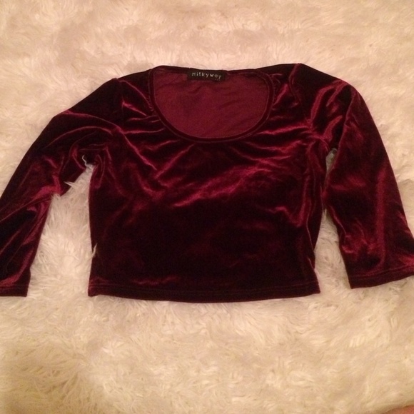 Velour crop top