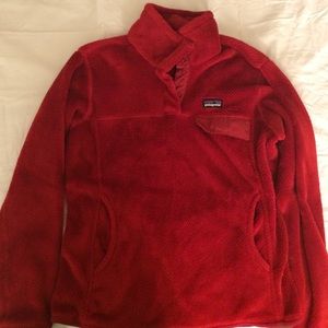 Red Patagonia Fleece Pullover