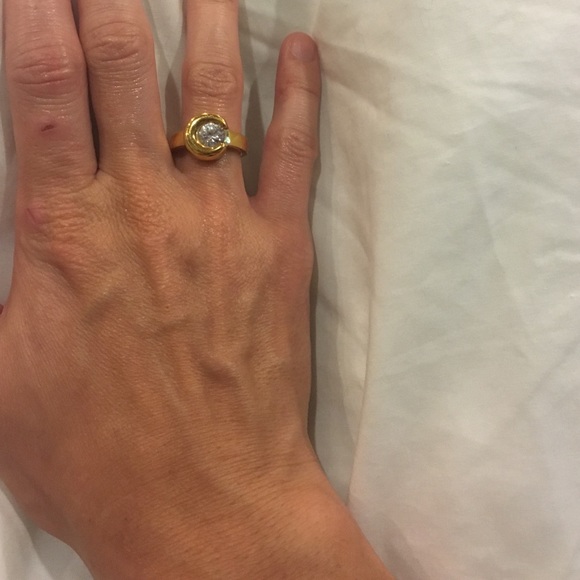 Gold CZ ring