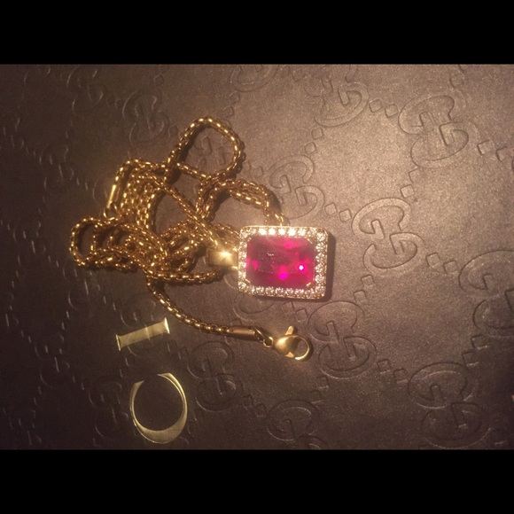 14k Ruby on Gold necklace