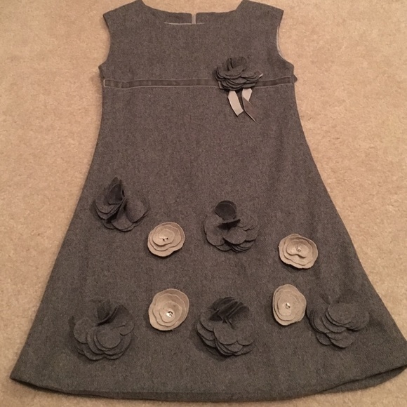 Gray little girls dress