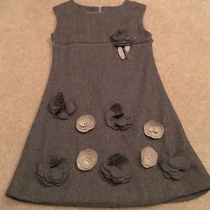 Gray little girls dress