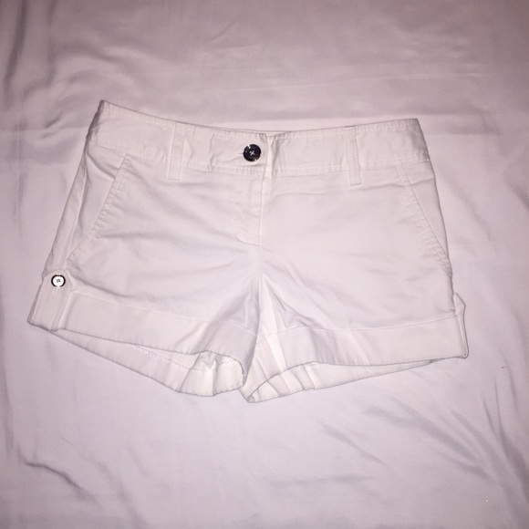 Express military shorts in white