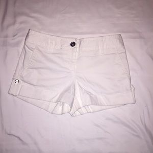 Express military shorts in white