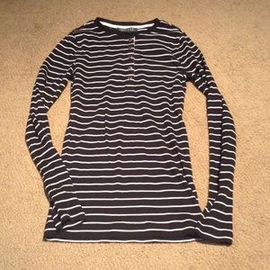 Button up long sleeve shirt.