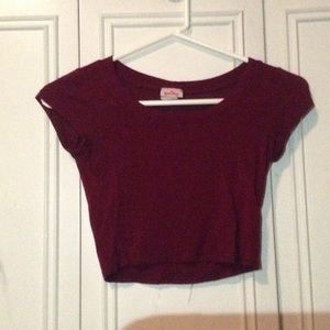 Maroon crop top