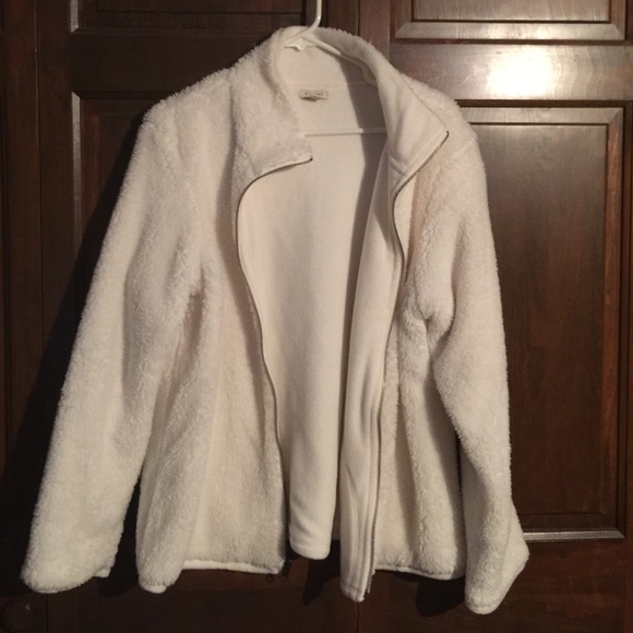 White fuzzy jacket