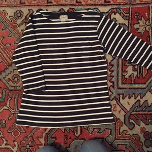 LL Bean Navy/white Top