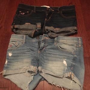 BUNDLE - two pairs of Hollister jean shorts