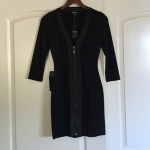 "New" Bebe Black Zipper Dress