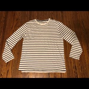 J. Crew indigo striped long sleeve t shirt medium