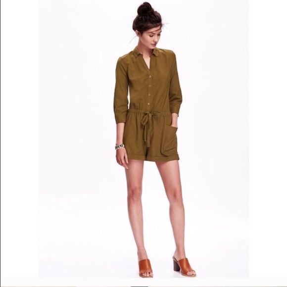 Olive green romper