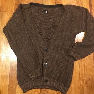 Vintage Oversized Grampa Sweater(Brown/Multicolor)