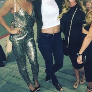 Topshop Gold Jumpsuit