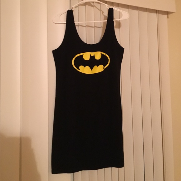 Batman emblem form fitting tank dress