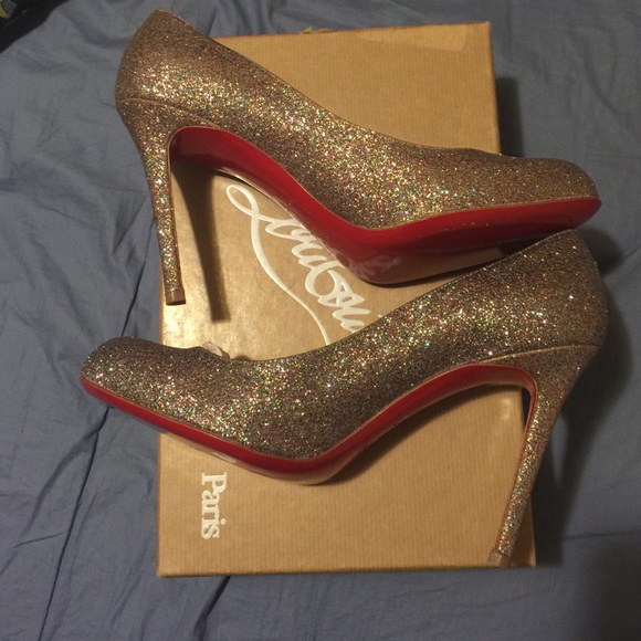 Christian Louboutin multi color high hill shoe