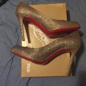 Christian Louboutin multi color high hill shoe
