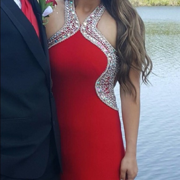Ruby Red Prom Dress - Picture 3 of 4