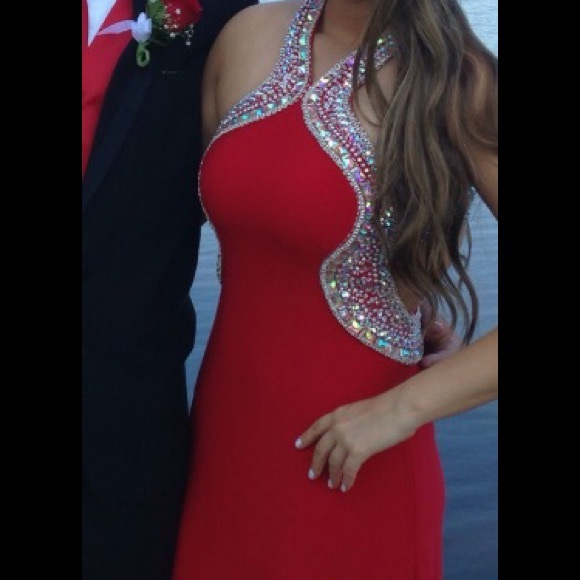 Ruby Red Prom Dress - Picture 4 of 4