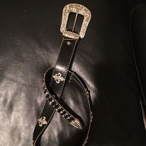 BLING rhinestone flue de lis belt