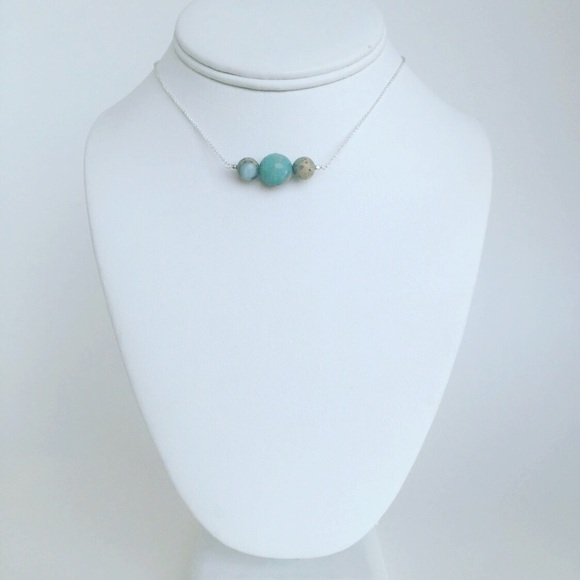 Chocker with Blue opal beads - Picture 1 of 3