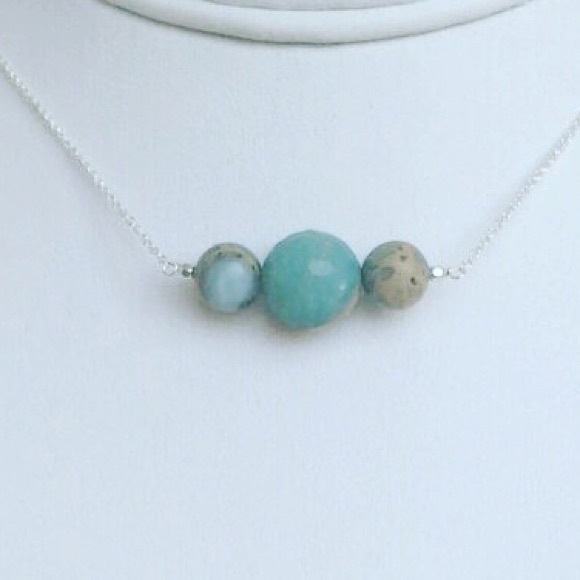 Chocker with Blue opal beads - Picture 3 of 3