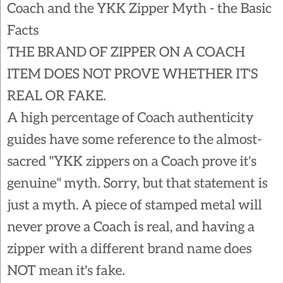 Just an FYI from a lifetime buyer of Coach...