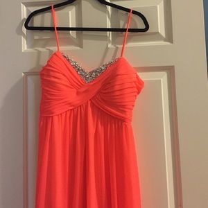 City studio high-low semiformal dress.