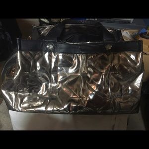 Large DKNY gold/black purse/tote