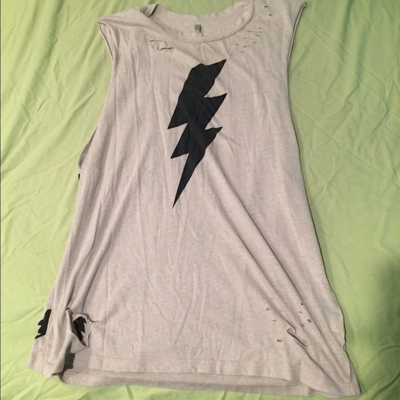 Lightning bolt muscle tee