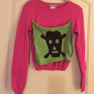NWT Hot Topic Relish Punk Skull Sweater size M