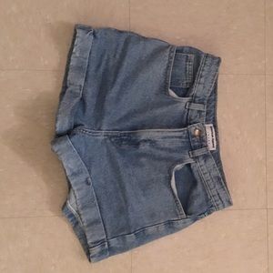 American Apparel High Waisted Denim Shorts