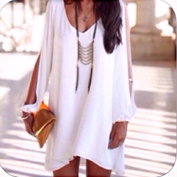 Dresses & Skirts - LAST ONE💥Boho Hi-Lo Hem,Sheer Double Fabric Dress
