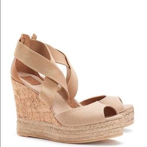 Tory Burch Peep Toe Wedge Sandal