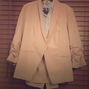 Khaki blazer ladies cut