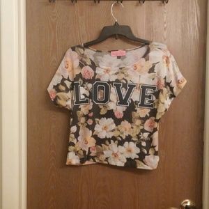 Floral Navy Top
