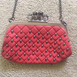 Red McQueen Scull Clutch