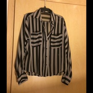 Grey and black dress shirt