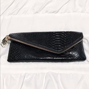 Henri Bendel Croc Clutch