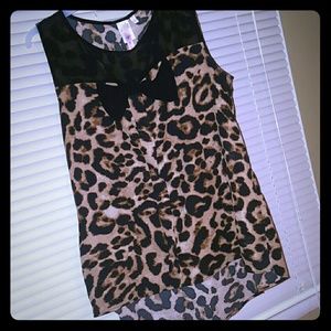 Cheetah print blouse