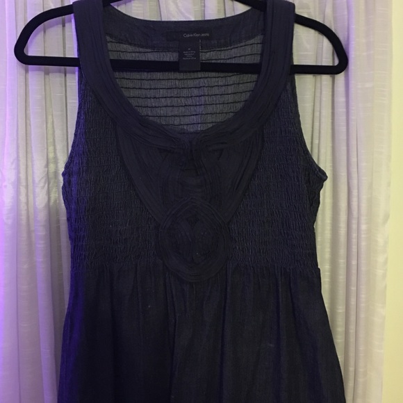 Calvin Klein dark denim dress medium - Picture 3 of 4