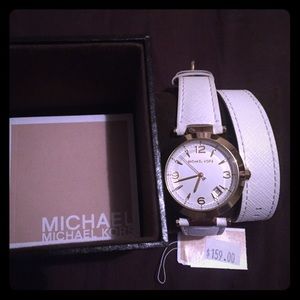 Michael Kors double band white watch