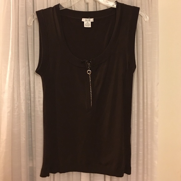 Cache brown sweater tank top. Medium