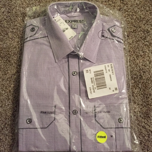 NWT Express Mens Fitted button up