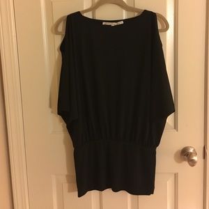 Black blouse with cut out sleeves