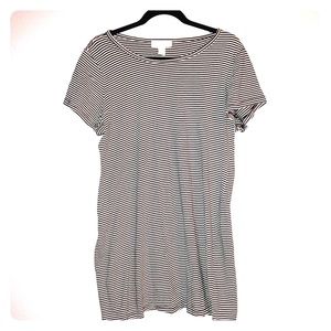 Black & White striped T-shirt dress