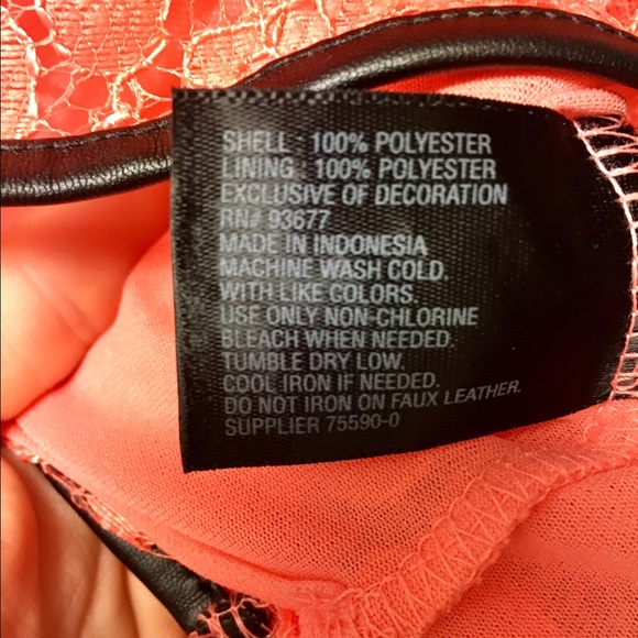 Faux Leather-Lined Blouse w/Lace Overlay❤️ - Picture 3 of 4