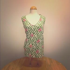 NWOT Sequin Floral Tank 2x