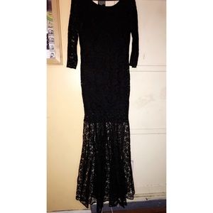 Black lace mermaid Dress