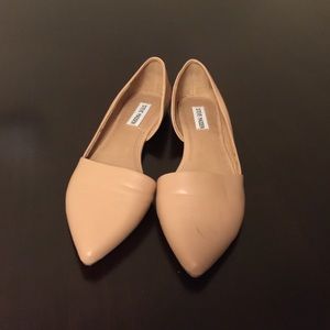 Steve Madden tan flats, worn once size 10